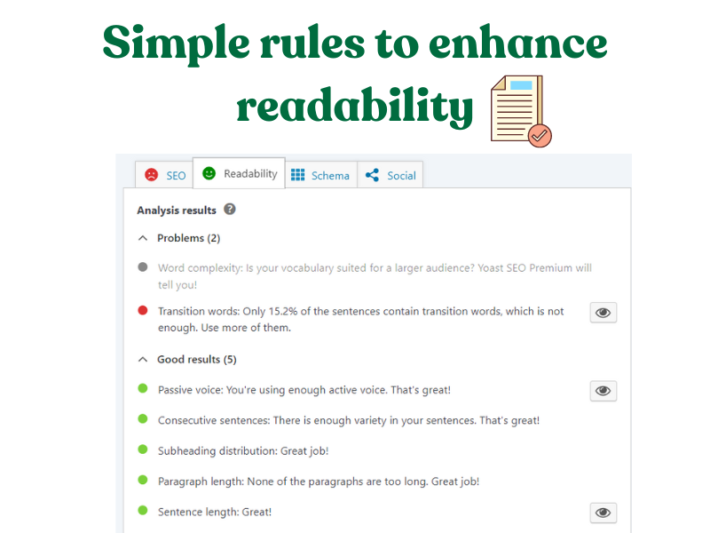 simple rules to enhance readability